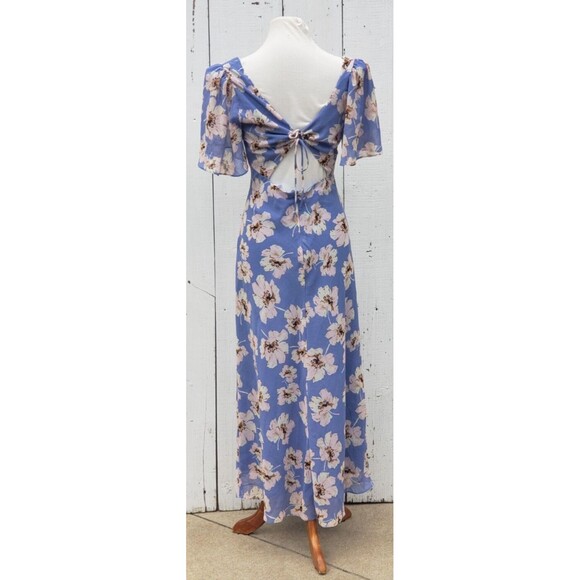 Astr the Label Women's Tie-Back Flutter-Sleeve Long Midi Dress Size M - Picture 8 of 9